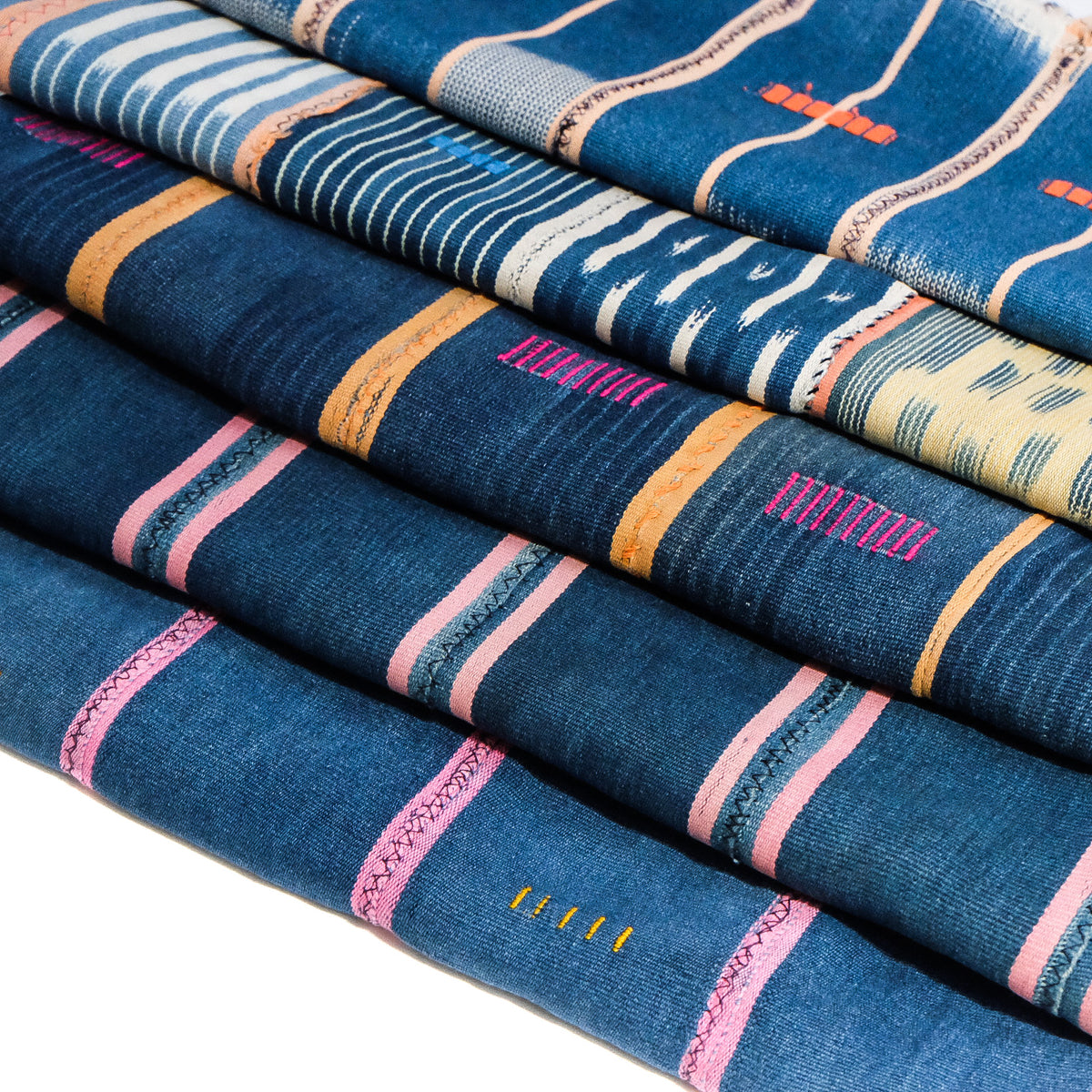 Striped Indigo Blankets