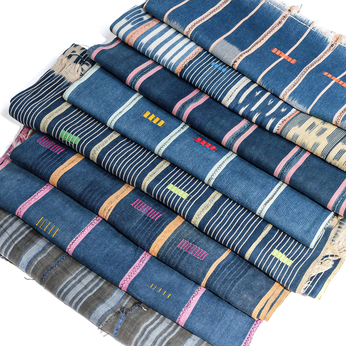 Striped Indigo Blankets