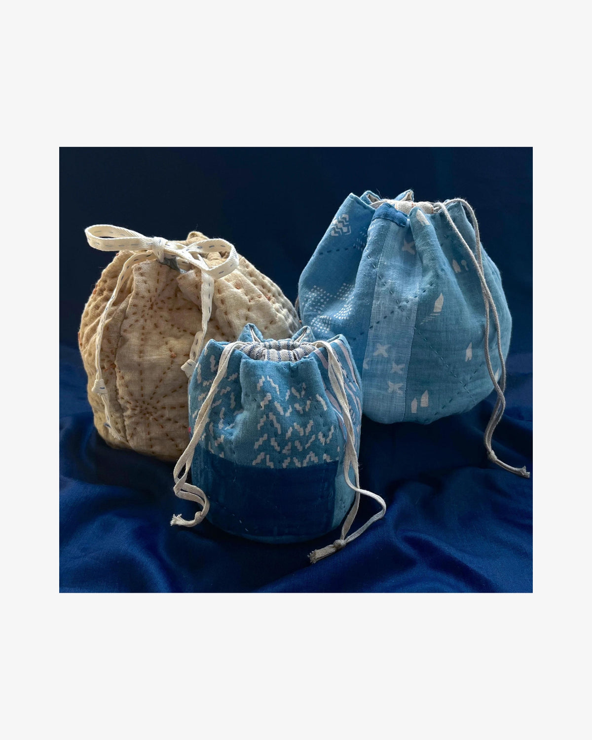 Hand-Stitched Quilted Drawstring Bag Class