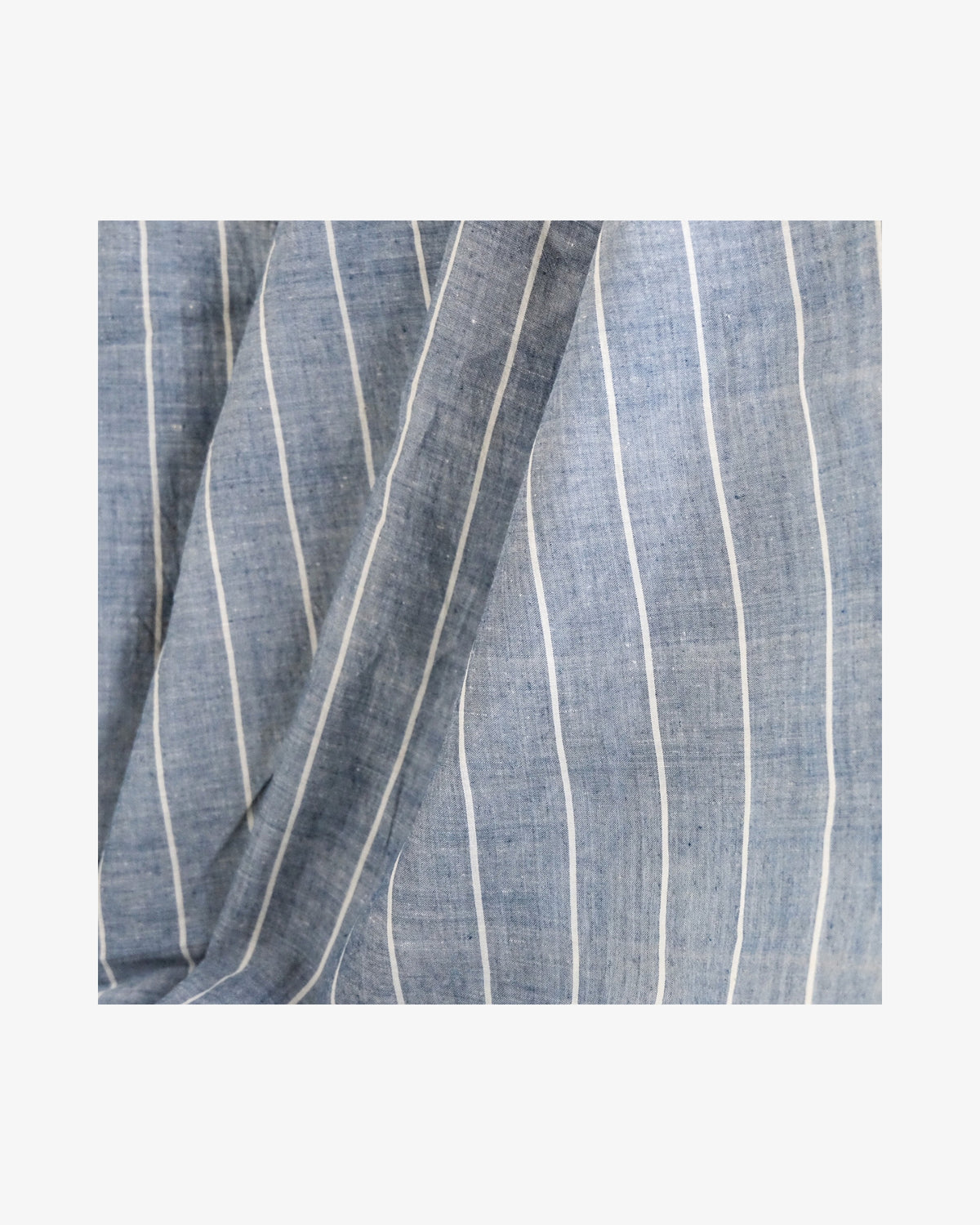 Grey Blue Striped Organic Indigo Cotton by 11.11