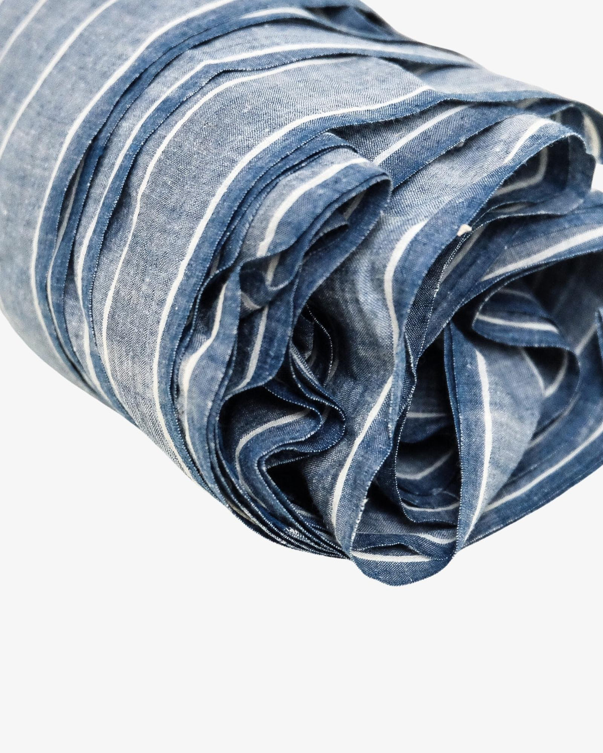 Grey Blue Striped Organic Indigo Cotton by 11.11